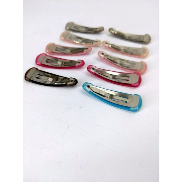 vtg Hair Snap Barrette Clip Assorted Colors and Faux Tortoise Shell Lot of 10 - Picture 5 of 5
